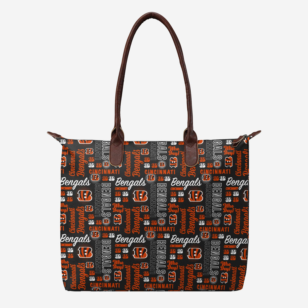 Cincinnati Bengals Spirited Style Printed Collection Tote Bag FOCO - FOCO.com