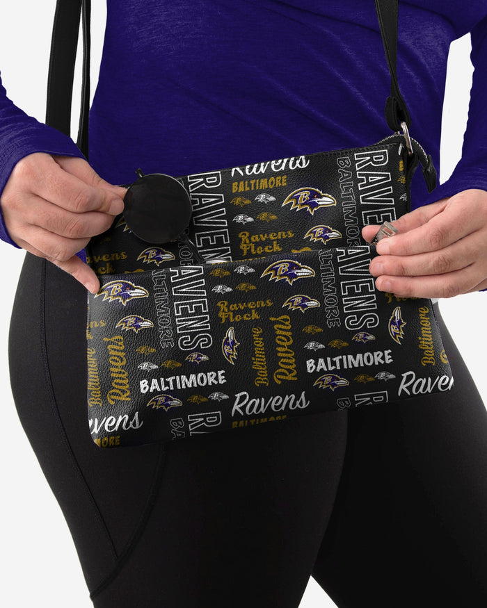 Baltimore Ravens Spirited Style Printed Collection Foldover Tote Bag FOCO - FOCO.com