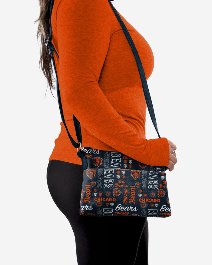 Chicago Bears Spirited Style Printed Collection Foldover Tote Bag FOCO - FOCO.com