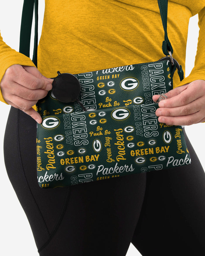 Green Bay Packers Spirited Style Printed Collection Foldover Tote Bag FOCO - FOCO.com