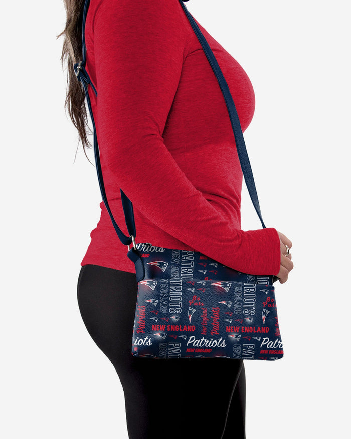 New England Patriots Spirited Style Printed Collection Foldover Tote Bag FOCO - FOCO.com