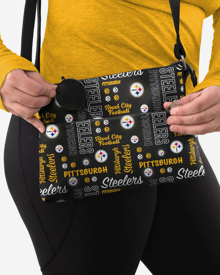 Pittsburgh Steelers Spirited Style Printed Collection Foldover Tote Bag FOCO - FOCO.com