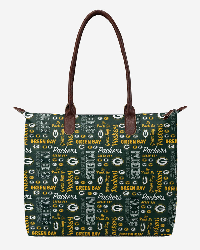 Green Bay Packers Spirited Style Printed Collection Tote Bag FOCO - FOCO.com