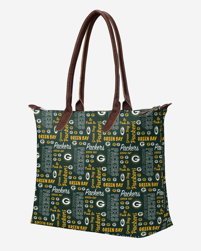 Green Bay Packers Spirited Style Printed Collection Tote Bag FOCO - FOCO.com