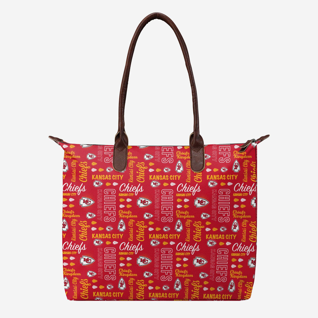 Kansas City Chiefs Spirited Style Printed Collection Tote Bag FOCO - FOCO.com