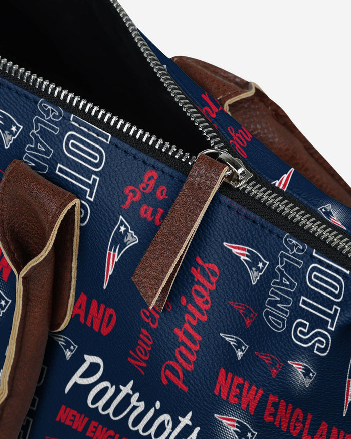 New England Patriots Spirited Style Printed Collection Tote Bag FOCO - FOCO.com