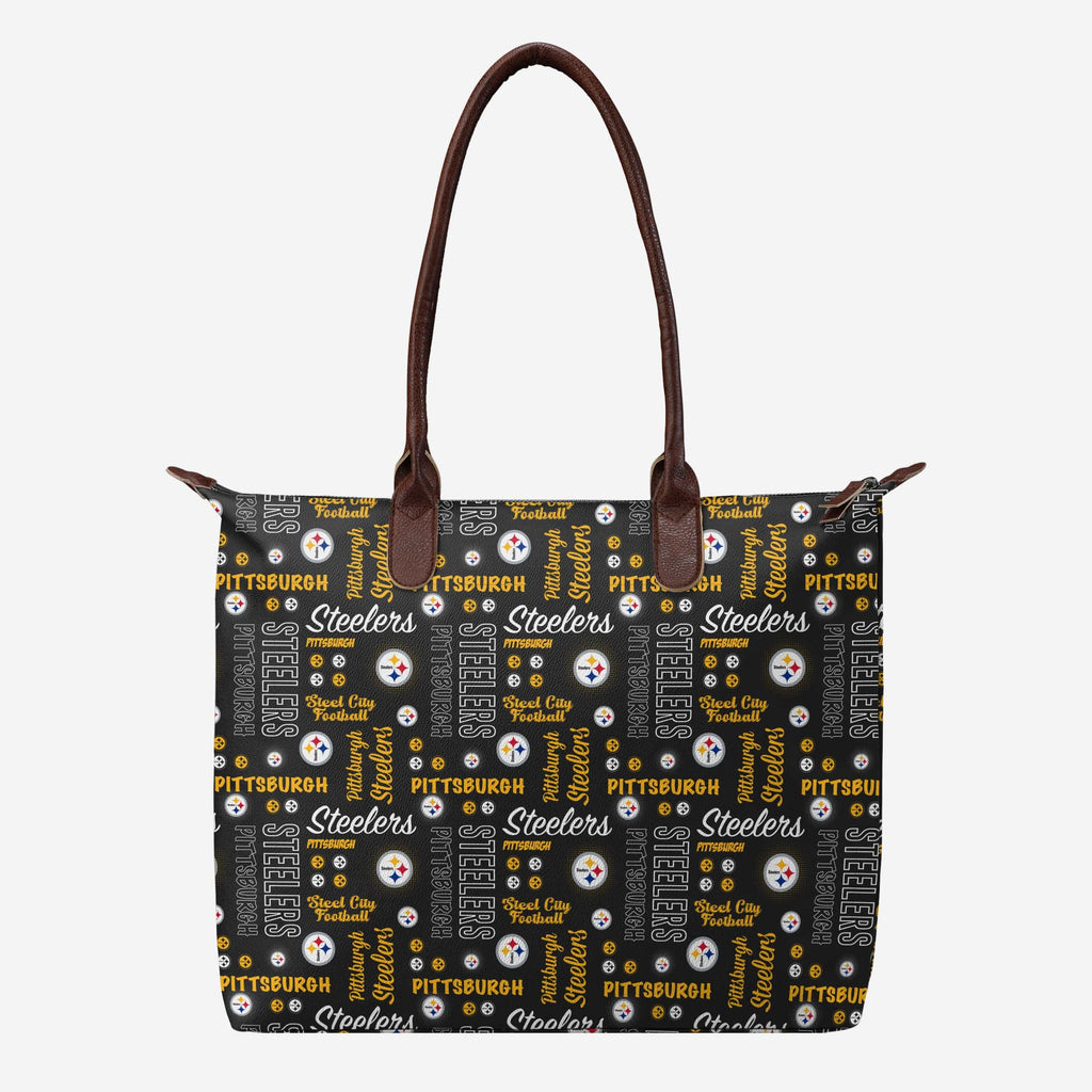 Pittsburgh Steelers Spirited Style Printed Collection Tote Bag FOCO - FOCO.com