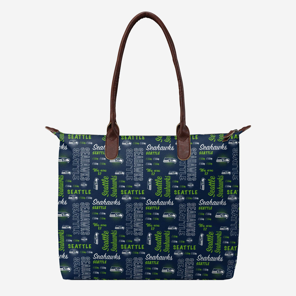 Seattle Seahawks Spirited Style Printed Collection Tote Bag FOCO - FOCO.com