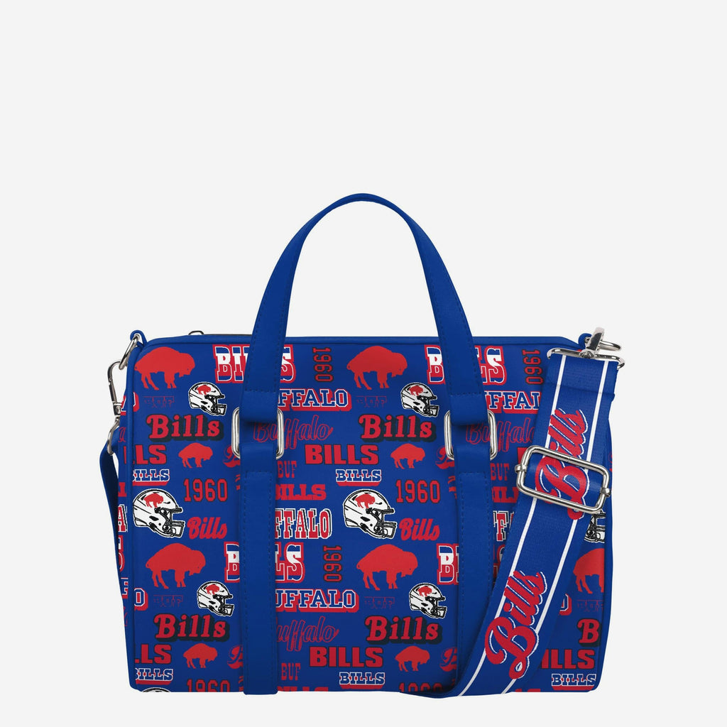Buffalo Bills Repeat Retro Print Nylon Medium Barrel Bag FOCO - FOCO.com