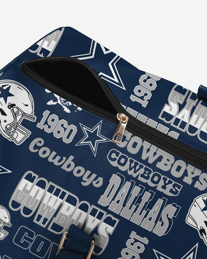 Dallas Cowboys Repeat Retro Print Nylon Weekender Duffle Bag FOCO - FOCO.com