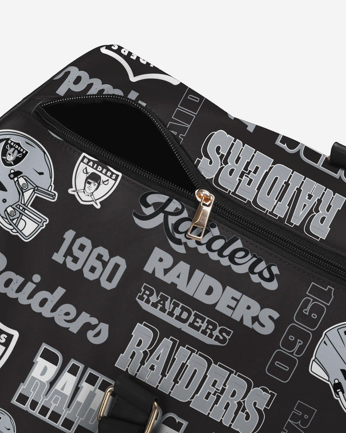 Las Vegas Raiders Repeat Retro Print Nylon Weekender Duffle Bag FOCO - FOCO.com