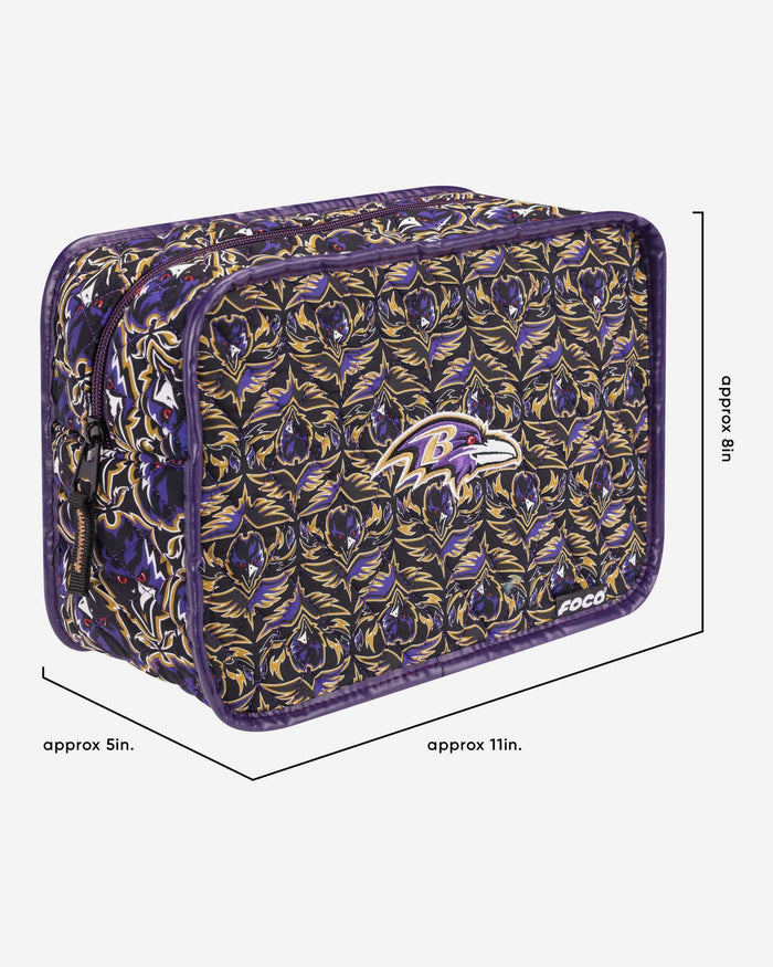 Baltimore Ravens Quilted Printed Cosmetic Bag FOCO - FOCO.com