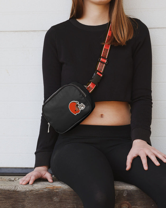 Cleveland Browns Team Wordmark Crossbody Belt Bag FOCO - FOCO.com