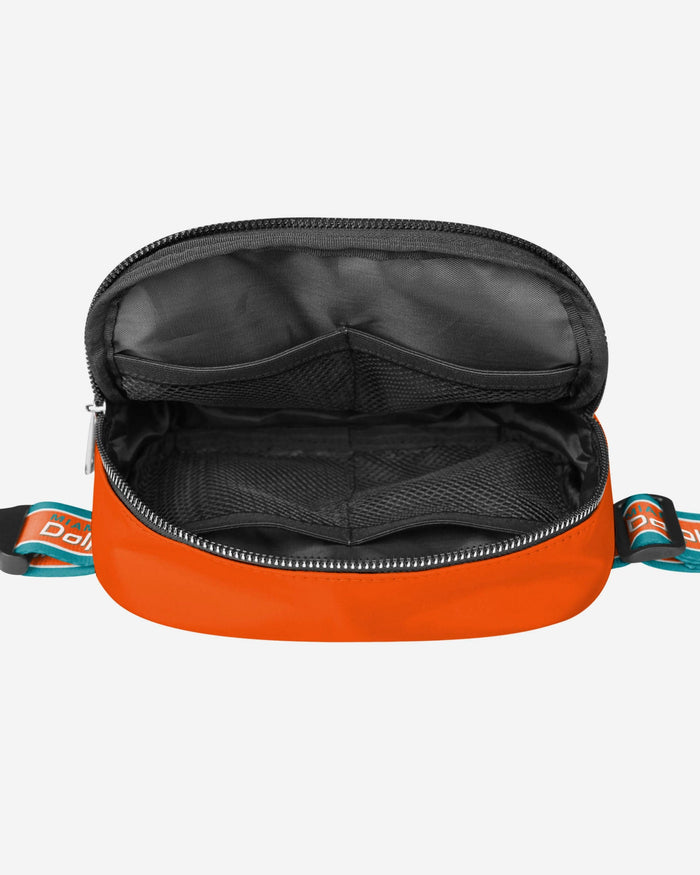 Miami Dolphins Team Wordmark Crossbody Belt Bag FOCO - FOCO.com