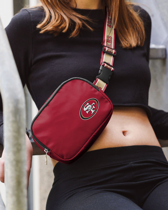 San Francisco 49ers Team Wordmark Crossbody Belt Bag FOCO - FOCO.com