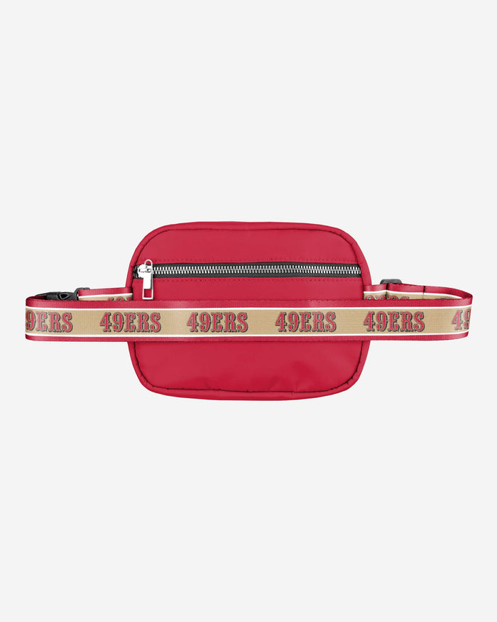 San Francisco 49ers Team Wordmark Crossbody Belt Bag FOCO - FOCO.com