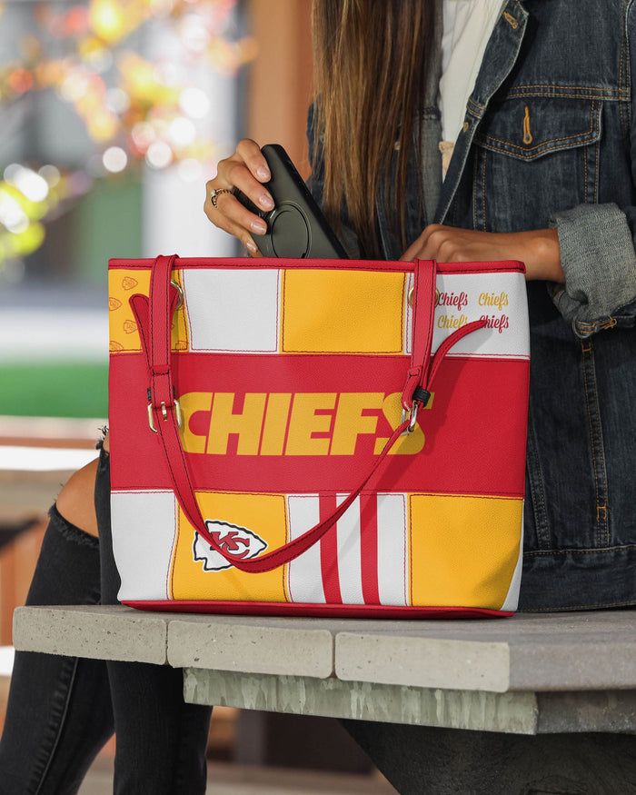 Kansas City Chiefs Printed Collage Tote FOCO - FOCO.com