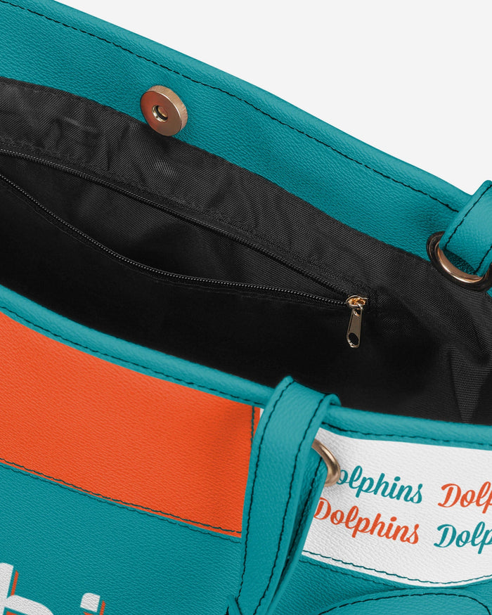 Miami Dolphins Printed Collage Tote FOCO - FOCO.com