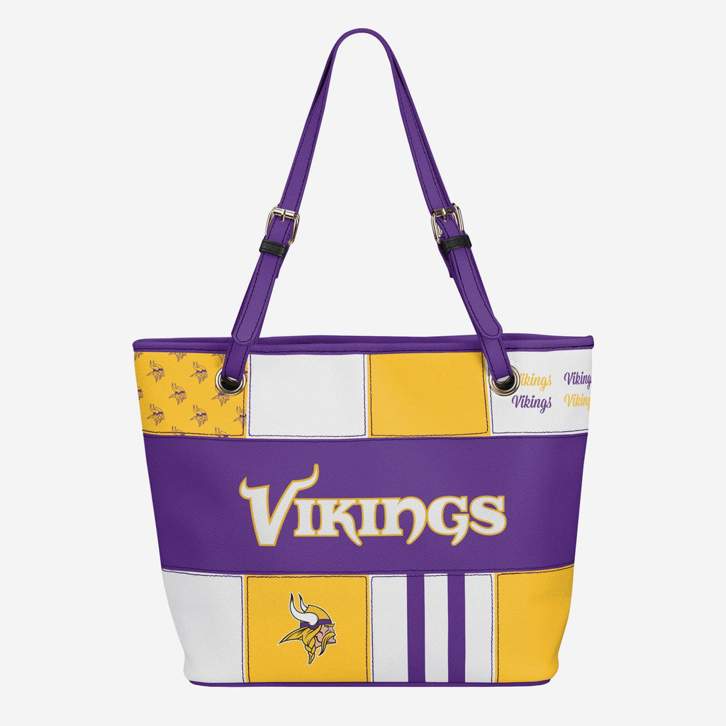 Minnesota Vikings Printed Collage Tote FOCO - FOCO.com