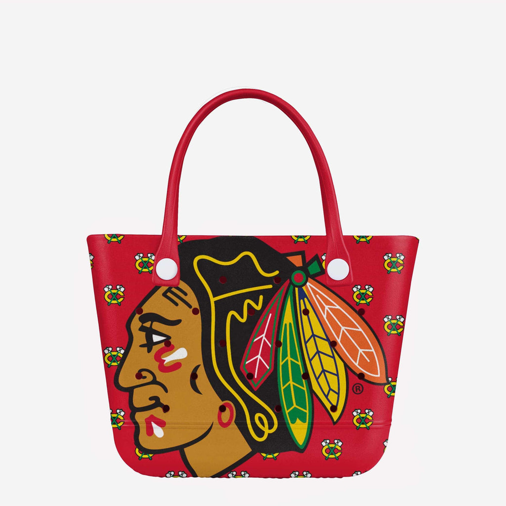 Chicago Blackhawks Big Logo Mini Print Tailgate Tote Bag FOCO - FOCO.com