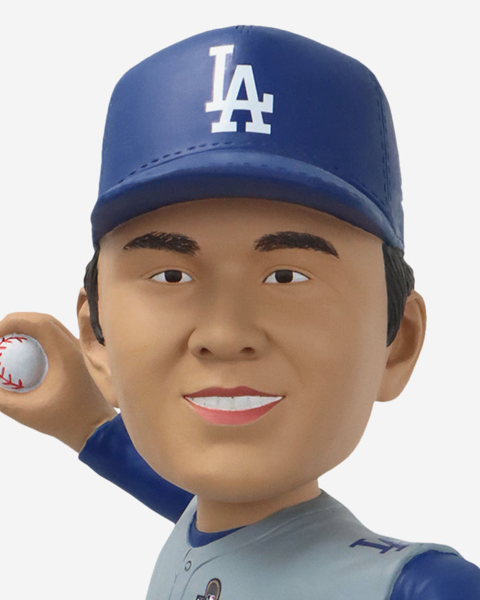 Yoshinobu Yamamoto Los Angeles Dodgers 2024 World Series Champions 18 in Bobblehead FOCO - FOCO.com