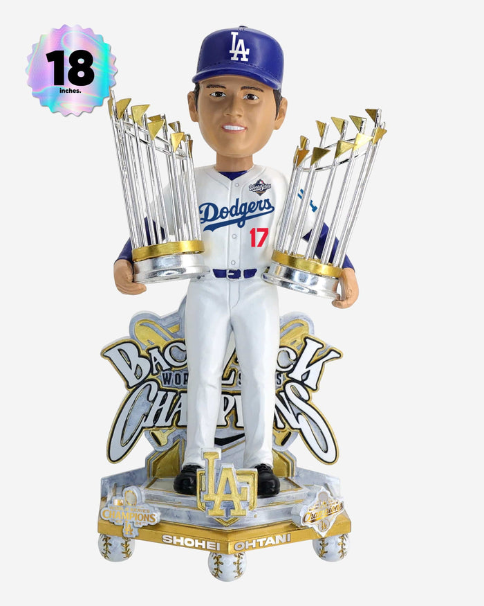 Shohei Ohtani Los Angeles Dodgers 2025 Back To Back World Series Champions Celebration 18 in Player Bobblehead FOCO - FOCO.com