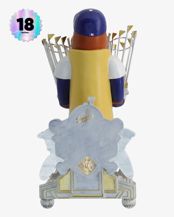 Dodger Dog Los Angeles Dodgers 2025 Back To Back World Series Champions Celebration 18 in Mascot Bobblehead FOCO - FOCO.com