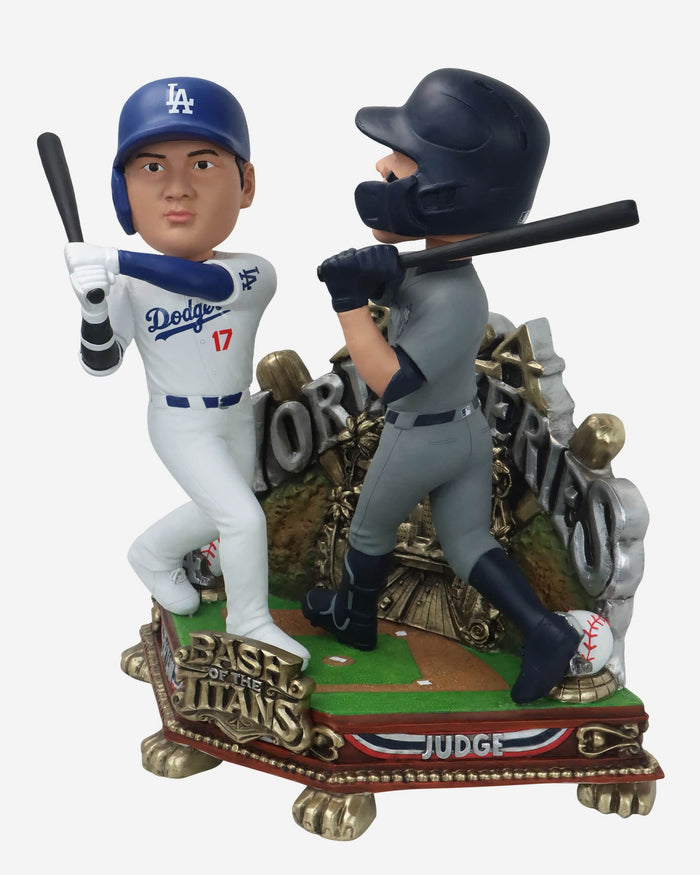 Aaron Judge & Shohei Ohtani New York Yankees & Los Angeles Dodgers 2024 World Series 18 in Dual Battle Bobblehead FOCO - FOCO.com