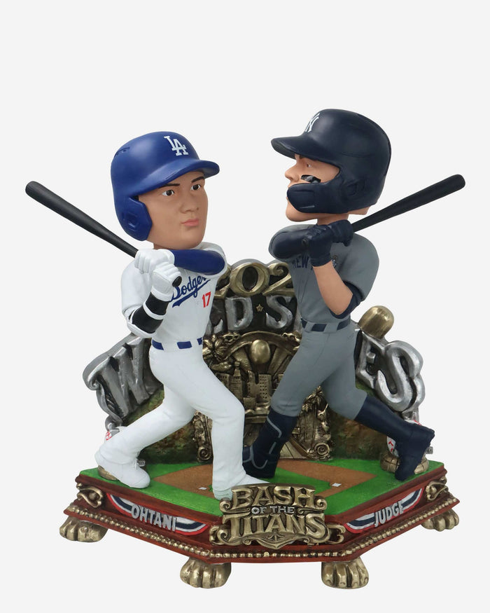 Aaron Judge & Shohei Ohtani New York Yankees & Los Angeles Dodgers 2024 World Series 18 in Dual Battle Bobblehead FOCO - FOCO.com