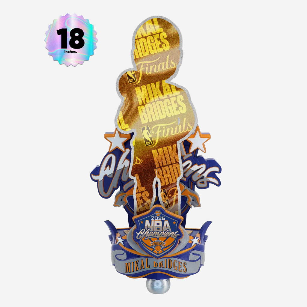 Mikal Bridges New York Knicks 2026 NBA Champions Celebration 18 in Bobblehead FOCO - FOCO.com