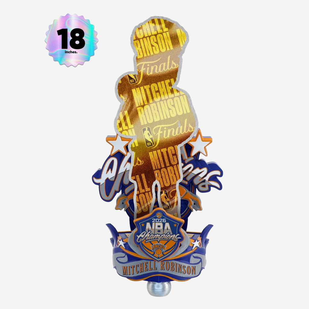 Mitchell Robinson New York Knicks 2026 NBA Champions Celebration 18 in Bobblehead FOCO - FOCO.com