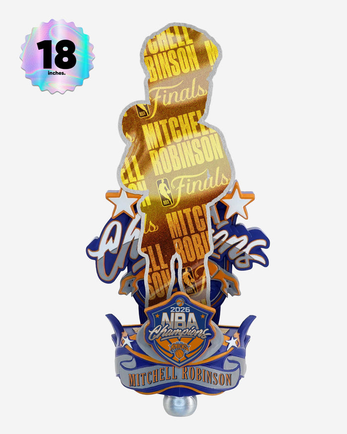 Mitchell Robinson New York Knicks 2026 NBA Champions Celebration 18 in Bobblehead FOCO - FOCO.com