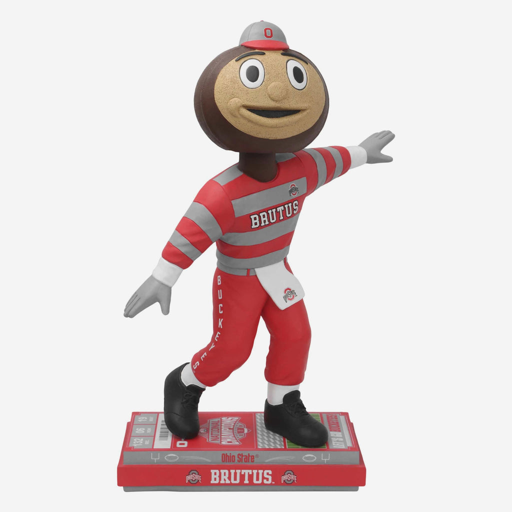 Brutus Buckeye Ohio State Buckeyes 2024 Football National Champions Mascot 18 in Bobblehead FOCO - FOCO.com