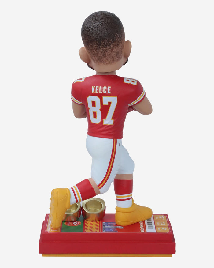 Travis Kelce Kansas City Chiefs Super Bowl LVIII Champions 18 in Bobblehead FOCO - FOCO.com