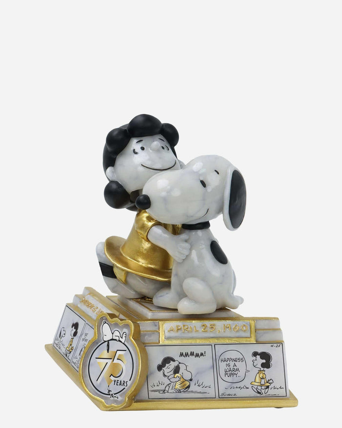Snoopy & Lucy Peanuts 75th Anniversary First Appearance Comic Strip Bobblehead FOCO - FOCO.com