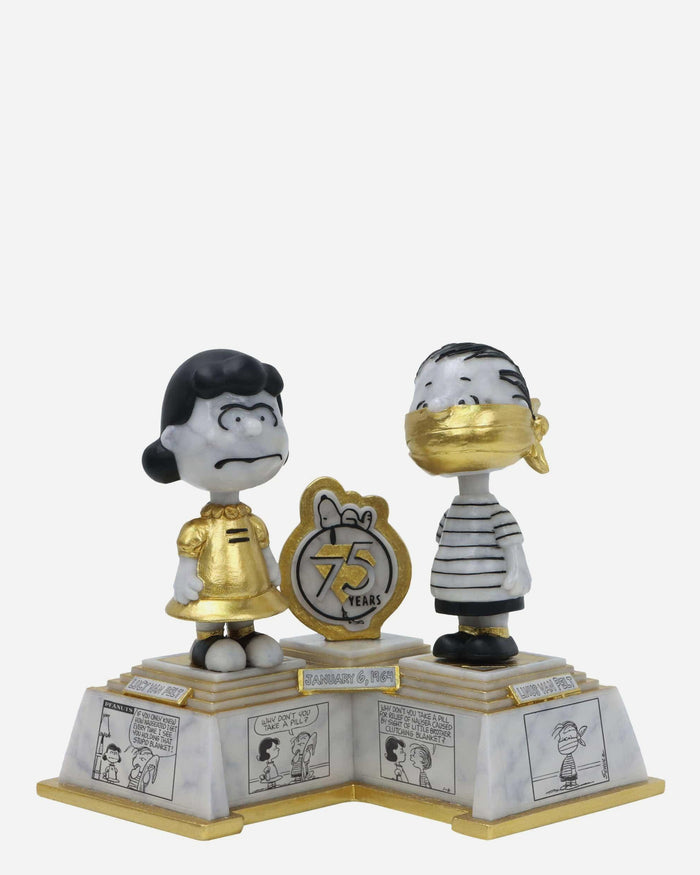 Linus Van Pelt & Lucy Van Pelt Peanuts 75th Anniversary First Appearance Comic Strip Dual Bobblehead FOCO - FOCO.com