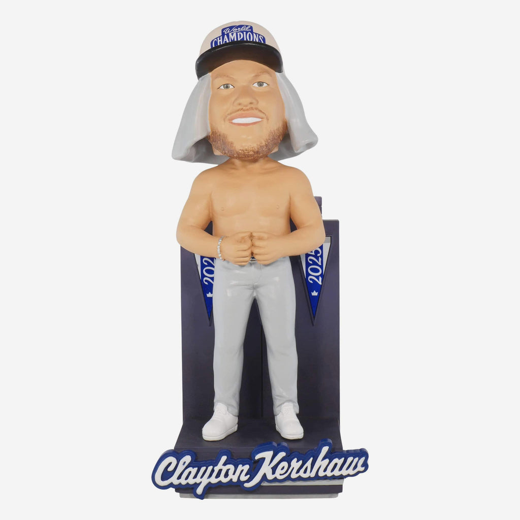 Clayton Kershaw Shirtless Locker Room Bobblehead FOCO - FOCO.com