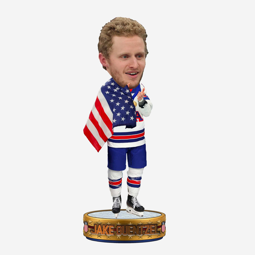 Jake Guentzel Team USA Men's Hockey American Flag Bobblehead FOCO - FOCO.com