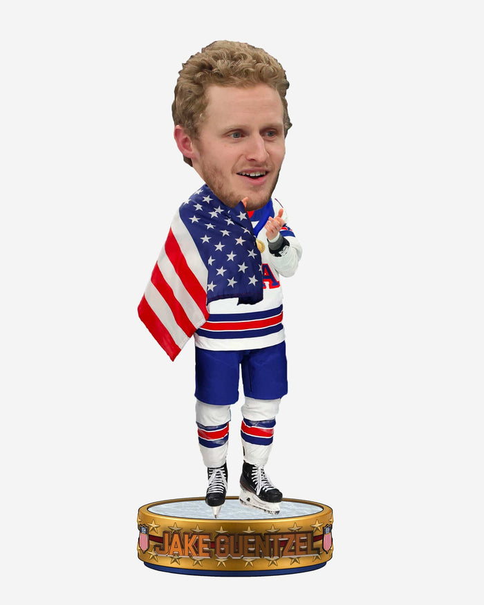 Jake Guentzel Team USA Men's Hockey American Flag Bobblehead FOCO - FOCO.com