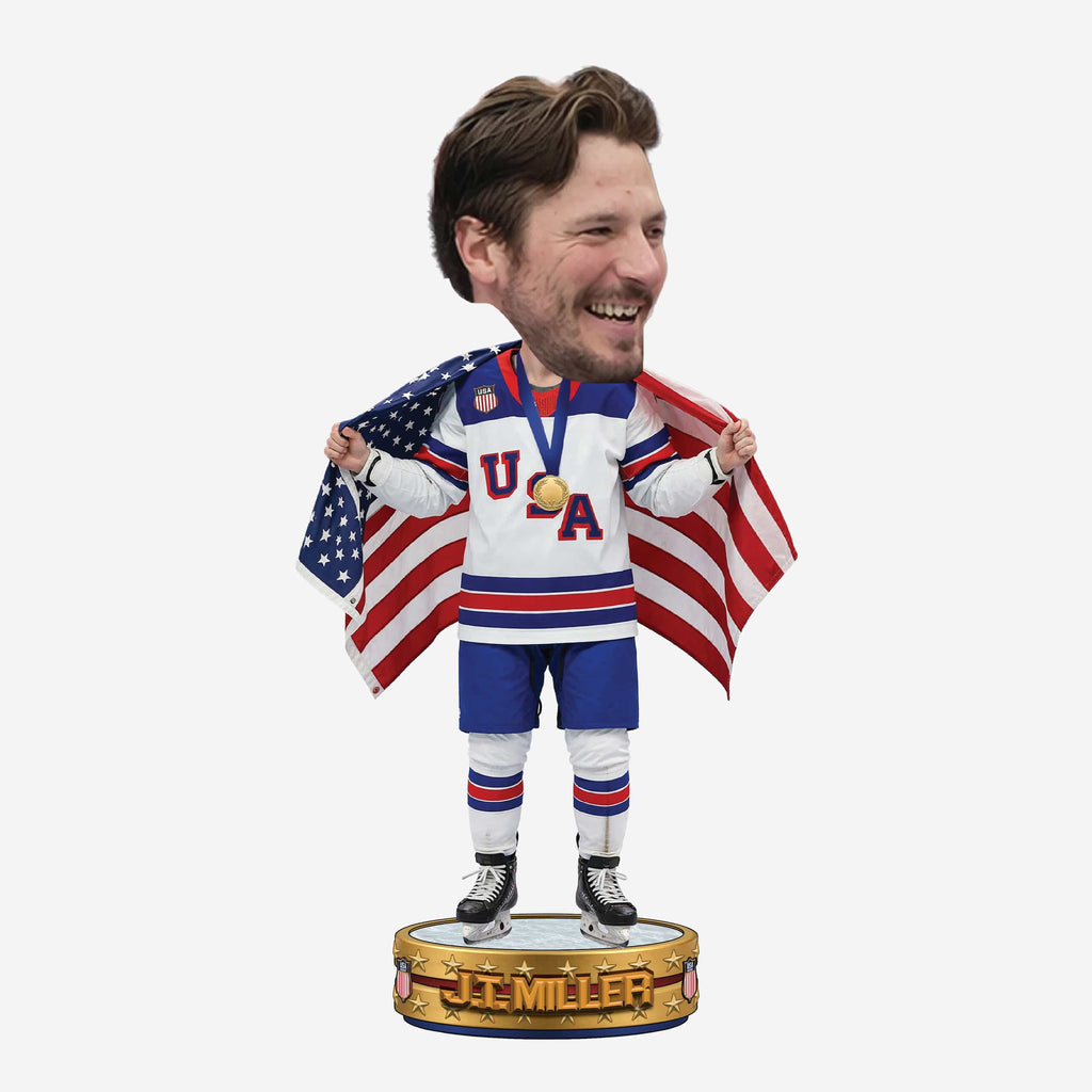 JT Miller Team USA Men's Hockey American Flag Bobblehead FOCO - FOCO.com