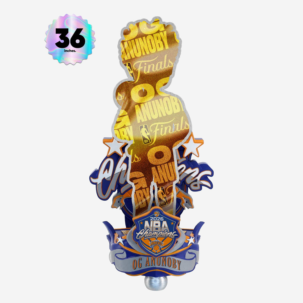 OG Anunoby New York Knicks 2026 NBA Champions Celebration 3 Ft Bobblehead FOCO - FOCO.com