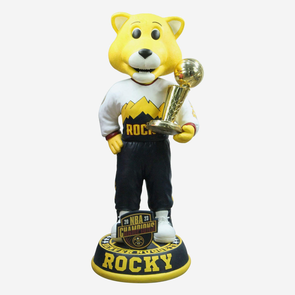 SuperMascot Rocky Denver Nuggets 2023 NBA Champions 3 Ft Mascot Bobblehead FOCO - FOCO.com