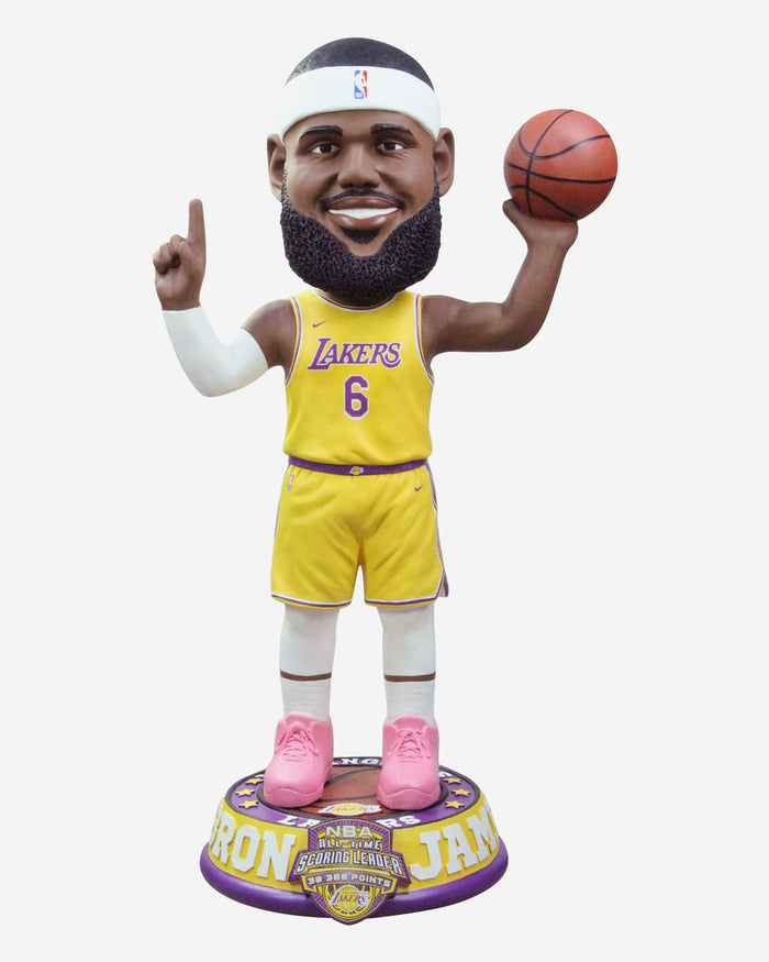 LeBron James Los Angeles Lakers NBA All Time Scoring Leader Celebration 3 Ft Bobblehead FOCO - FOCO.com
