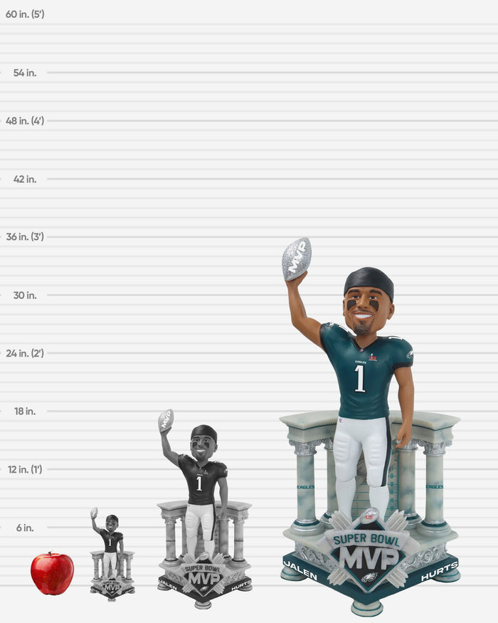 Jalen Hurts Philadelphia Eagles Super Bowl LIX Champions MVP 3 Ft Bobblehead FOCO - FOCO.com