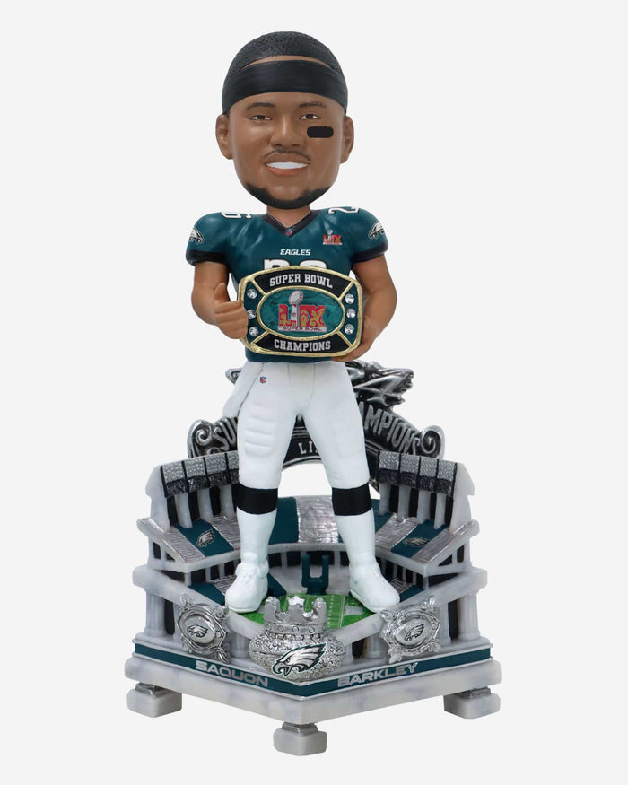 Saquon Barkley Philadelphia Eagles Super Bowl LIX Champions 3 Ft Bobblehead FOCO - FOCO.com