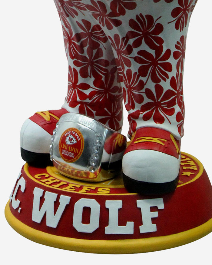 KC Wolf Kansas City Chiefs Super Bowl LVIII Champions 3 Ft Bobblehead FOCO - FOCO.com