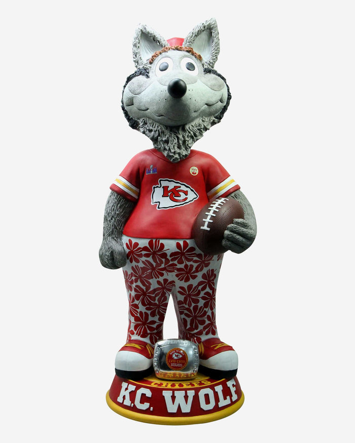 KC Wolf Kansas City Chiefs Super Bowl LVIII Champions 3 Ft Bobblehead FOCO - FOCO.com