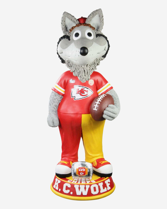 KC Wolf Kansas City Chiefs Super Bowl LVII Champions 3 Ft Mascot Bobblehead FOCO - FOCO.com