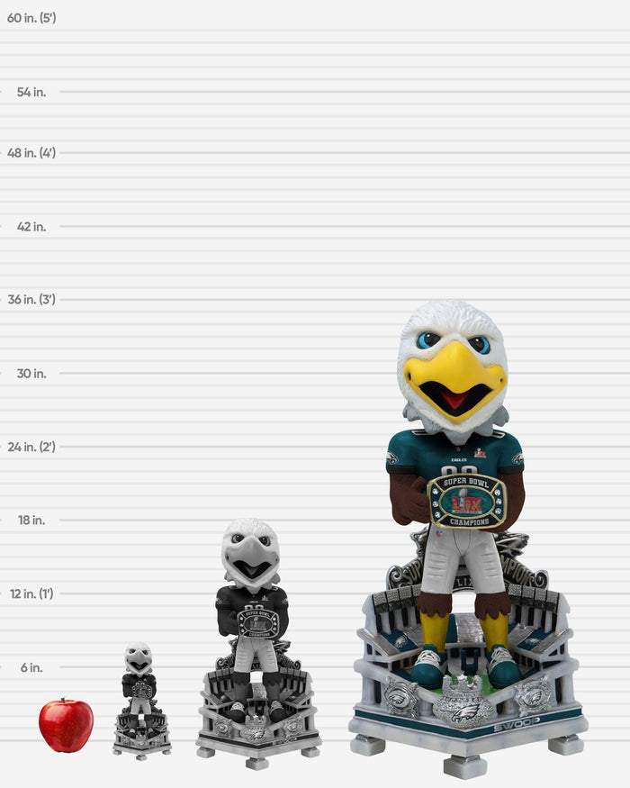 Swoop Philadelphia Eagles Super Bowl LIX Champions 3 Ft Mascot Bobblehead FOCO - FOCO.com