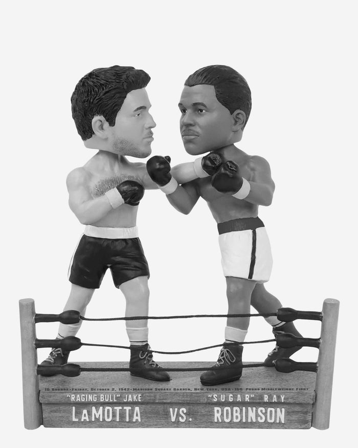 Jake LaMotta & Sugar Ray Robinson Between the Ropes Boxing Ring Dual Bobblehead FOCO - FOCO.com